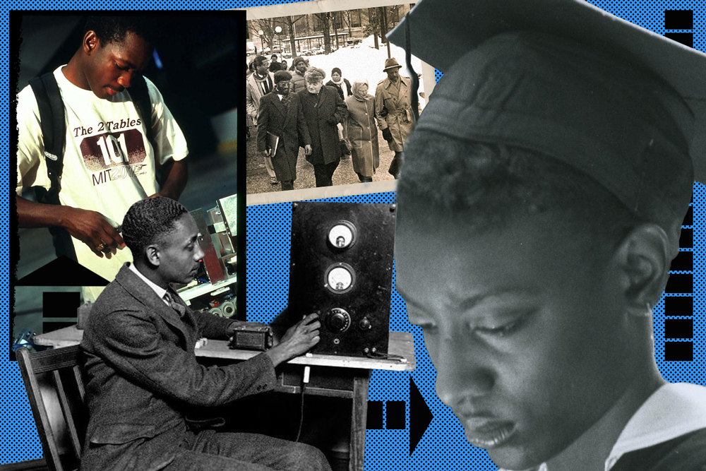 collage of photos from the MIT Black History Project site showing Black scholars at MIT