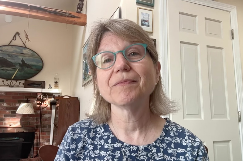 Kornbluth speaks in a video message