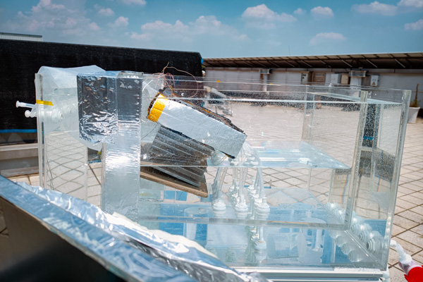 a solar-powered desalinization prototype
