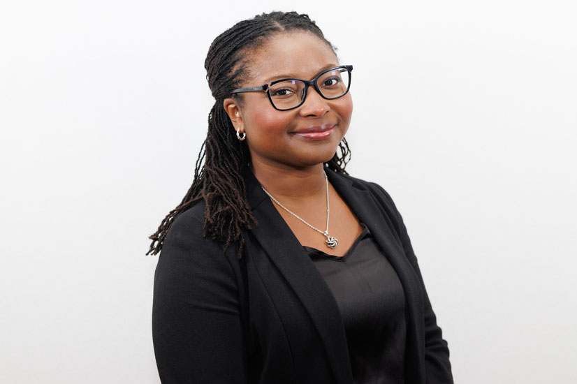 Miranda McClellan portrait on grey background