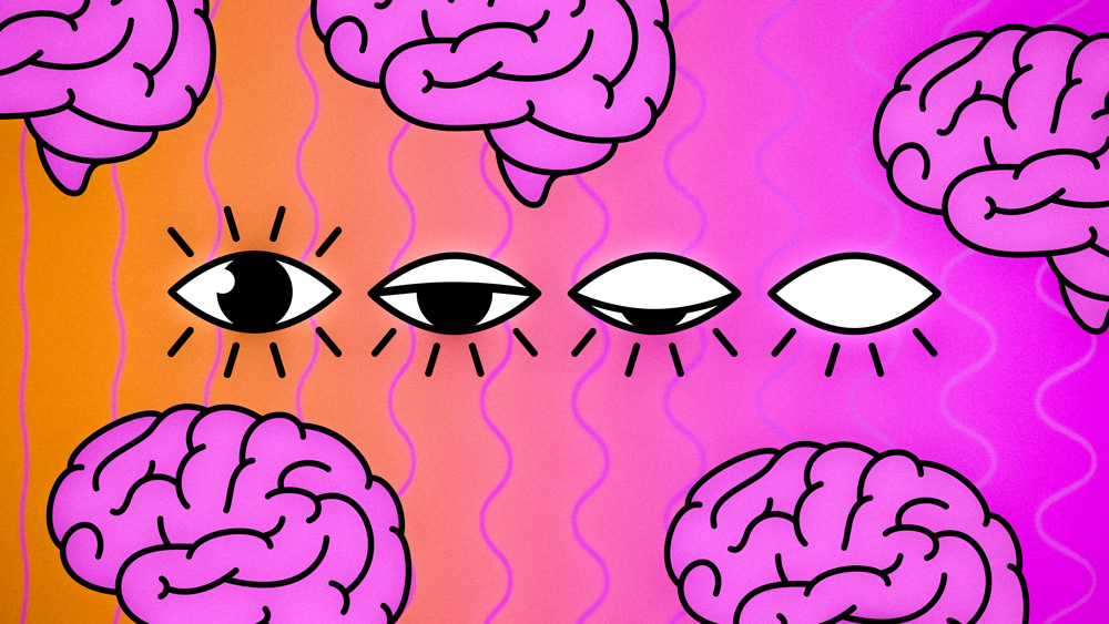 4 eyes go from open to closed.