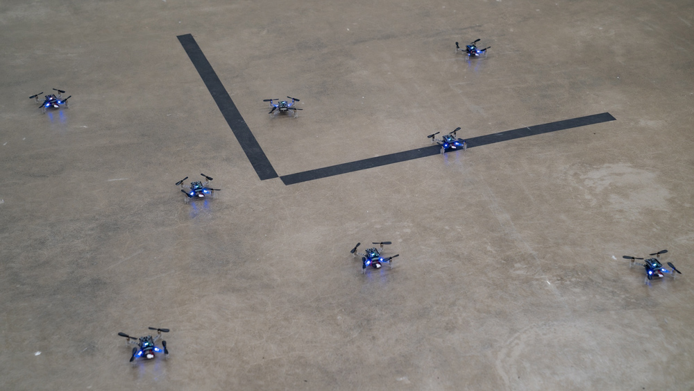 8 small drones on the ground