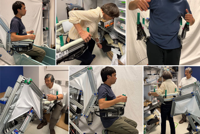 6 photos of robot helping people get up from being seated