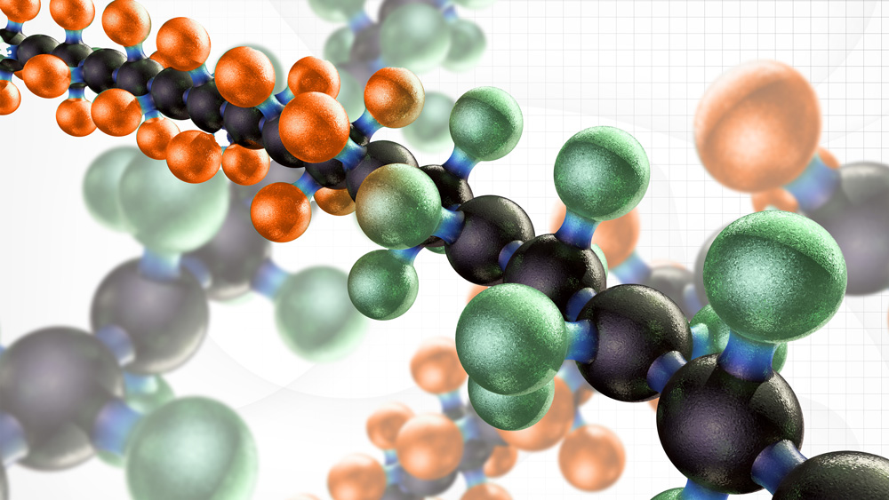 chain of colorful polymers