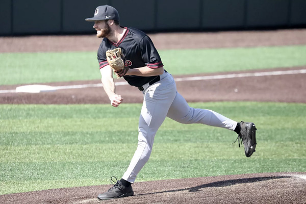 Mason Estrade pitching. photo by Kristen Trusty Billingsley