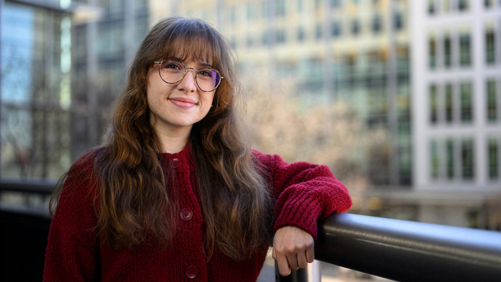 Giselle Valdes near window at MIT