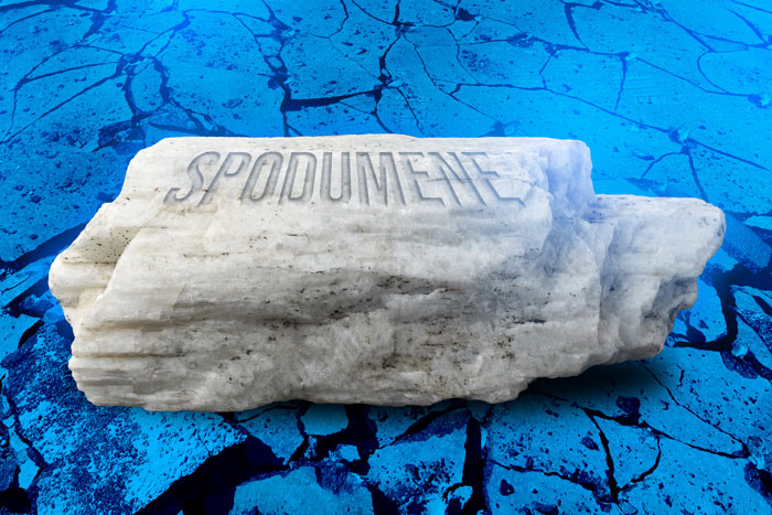 rock says "spodumene"