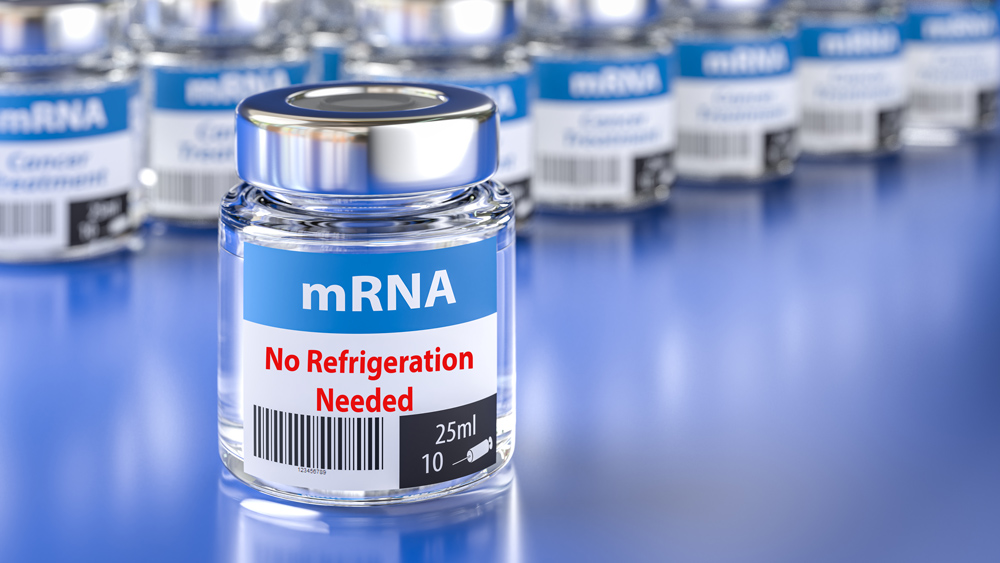 vial of nRNA vaccine says "no refrigeration needed"