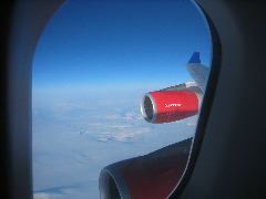 Greenland, as viewed from the lavatory
