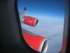 Looking out upon Canada from the C lavatory.