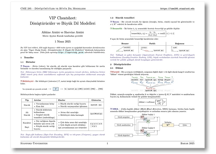CME 295 Cheatsheet