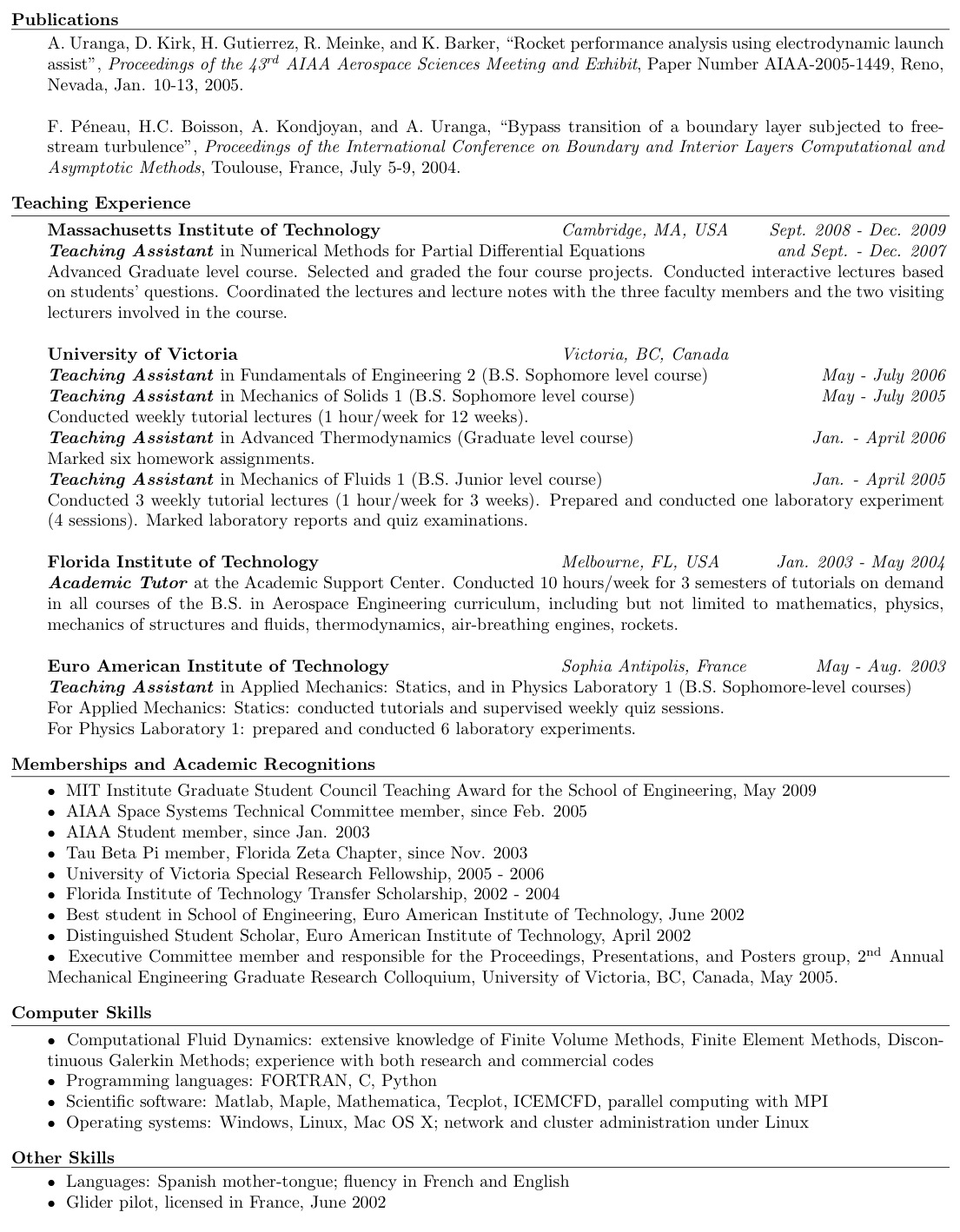 CV Uranga