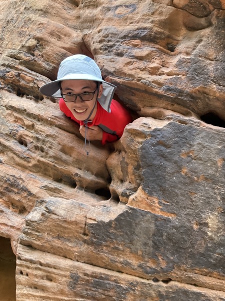 Me in a rock hole