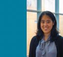 Portrait photo of Jennifer Tang with background color