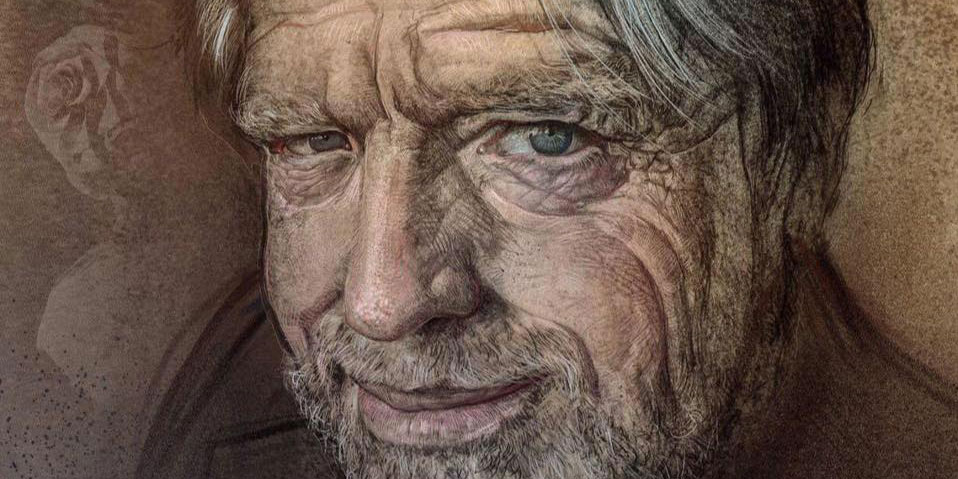 Portrait of John Perry Barlow, by Hugh D'Andrade